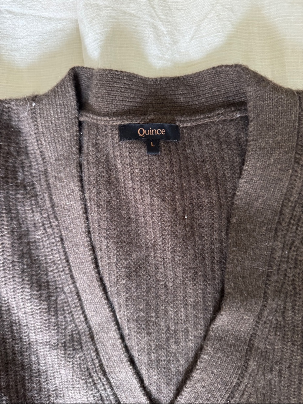 Quince Cashmere Boyfriend Cardigan - Picture 3 of 4